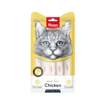 Wanpy Creamy Chicken кремообразно лакомство за котки с пиле 5x14гр