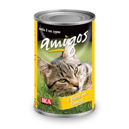 Amigos консерва за котки с пилешко 415 гр.