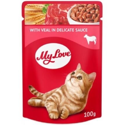 My Love пауч за котки с телешко в сос 100 гр