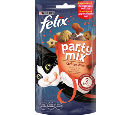 Purina Felix Party Mix лакомство за котки грил микс, 60 гр