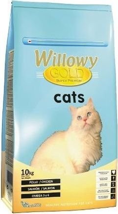 Willowy Gold Adult Cat Пълноценна храна за израснали котки с пилешко и сьомга 10 кг