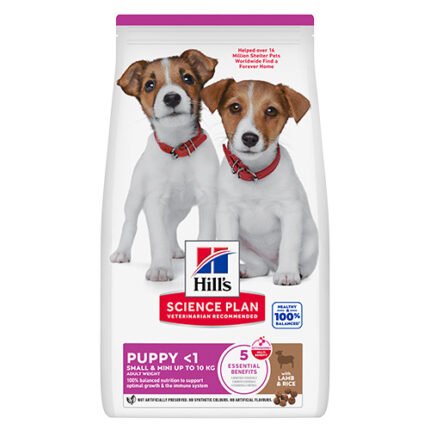 Hills SP Small&Mini Puppy lamb & rise За подрастващи кучета, бременни и кърмещи кучета с агнешко и ориз