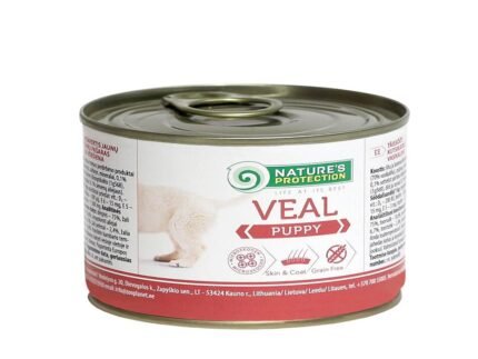 Natures Protection Puppy Dog консерва за подрастващи кучета с телешко, 200 гр