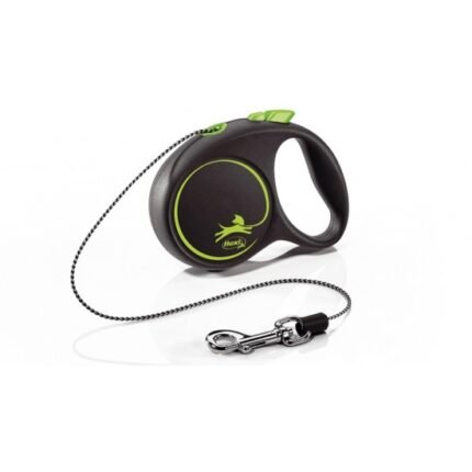 Flexi Black Design S  5м автоматичен повод за кучета до 12 кг въже
