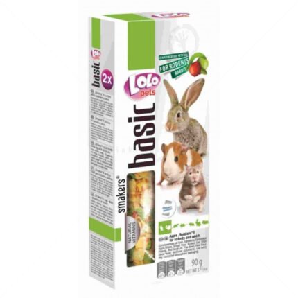 LOLO PETS крeкер с ябълка за гризачи 2 бр. - 90 гр.