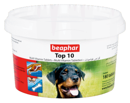 Beaphar Top 10 Multi Vitamin витамини за кучета, 180 таблетки