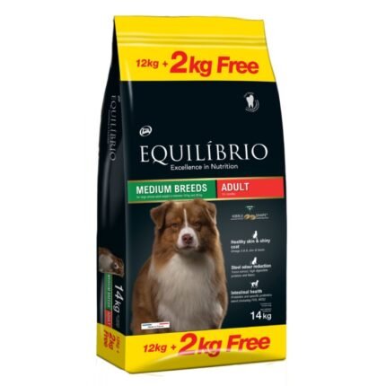Equilibrio Adult Dog Medium Breeds храна за кучета от средни породи 12 + 2 kg