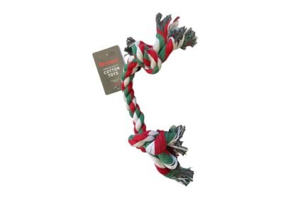 Pet Interest Cotton Toy играчка от памучно въже с два възела, 32 мм х 35,5 см