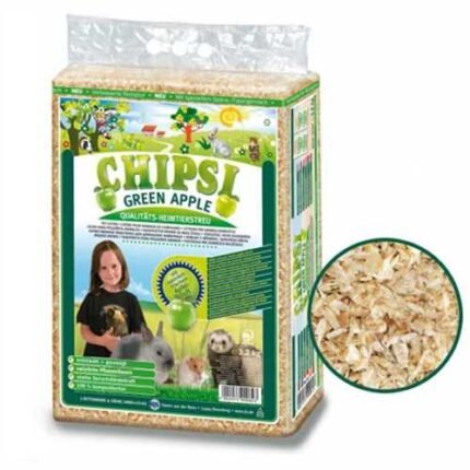 JRS Chipsi Green Apple - обезпаразитен и обезпрашен талаш с аромат на зелена ябълка 3.2 кг