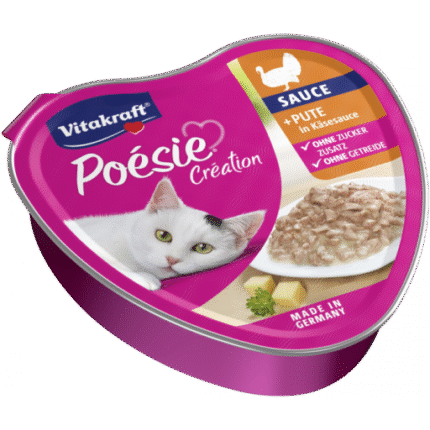 Vitakraft POÉSIE консерва Сърце ПУЙКА в сос от СИРЕНА - хапки в сос 85гр