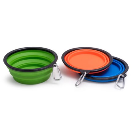 Сгъваема силиконова купичка с карабина 900мл