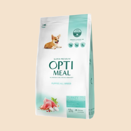 Opti Meal Puppy All Breed with Turkey суха храна за подрастващи кучета от всички породи с пуешко 12кг