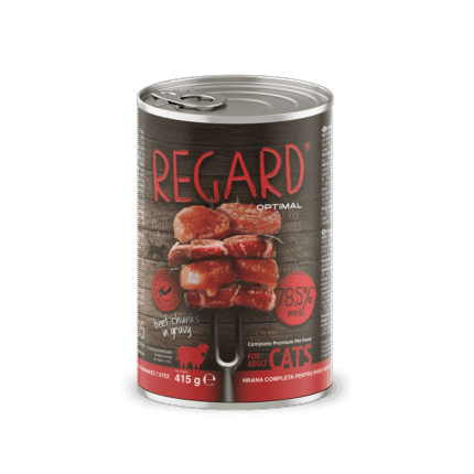 Regard OPTIMAL Хапки с говеждо в сос за израснали котки 415гр.