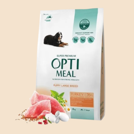 OPTI MEAL Puppy Large Breed за малки кученца от едри породи с пуешко 12 kg