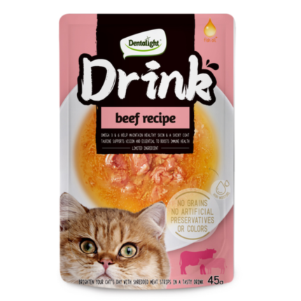 DENTALIGHT CAT DRINK BEEF RECIPE ТЕЛЕШКА СУПА ЗА КОТКИ 45 гр.