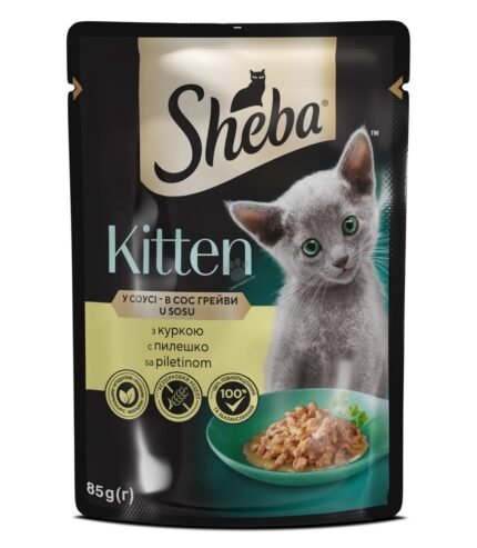Sheba Kitten пауч Пиле в сос грейви 85г