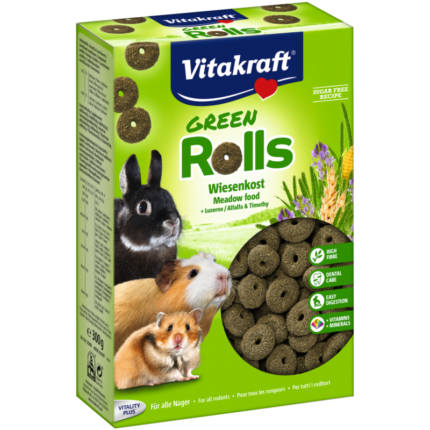 Vitakraft Green Rolls Растителна допълваща храна за гризачи 300 г