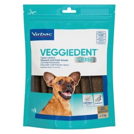 Virbac Veggiedent Fresh XS Дентални ламели за кучета до 5 кг 15 бр.