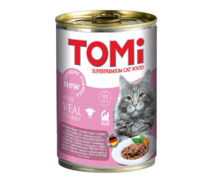 Tomi консерва за котки телешко 400гр.
