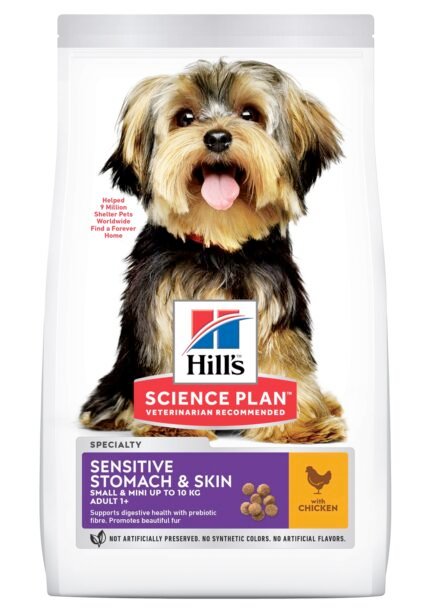 Hills SP Small&Mini Sensitive Adult храна за кучета от малки и дребни породи с пилешко за чувствителен стомах и кожа
