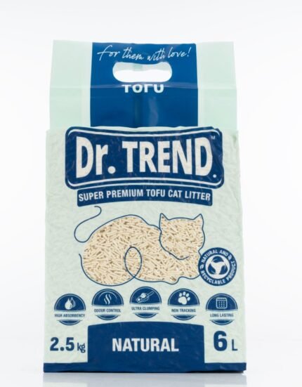 Dr. Trend Tofu Cat Litter Natural Натурална 6л