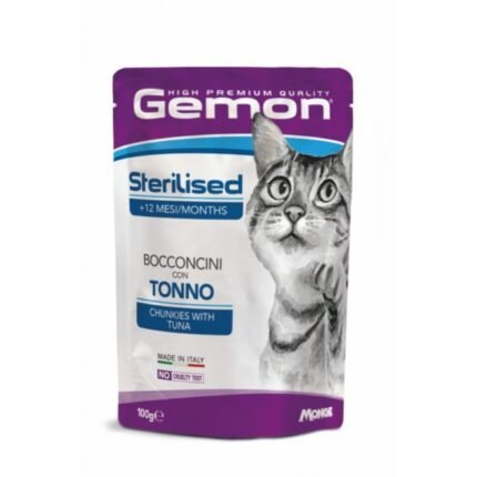 Gemon Sterlised Cat Tuna Пауч за кастрирани котки с риба тон 100гр.