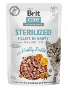 Brit Care Cat Pouch STERILIZED Rabbit Пауч за кастрирни котки със заек 85гр