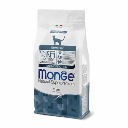 Monge Cat Monoprotein Adult Sterilised Trout Храна монопротеинова за кастрирани котки с пъстърва