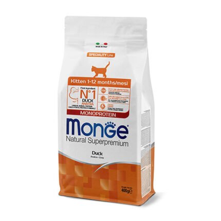 Monge Cat Monoprotein Kitten Duck Суха храна за подрастващи котенца с патешко