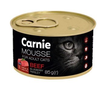 CARNIE Месен мус за котки с говеждо, боровинки и магданоз 85 гр.