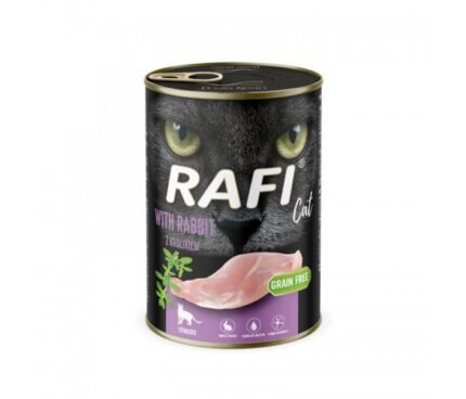 RAFI Cat консерва за кастрирани котки със заешко 400 гр