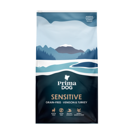 Prima Dog Venison-Turkey GF Adult Sensitive Суха храна за възрастни кучета с еленско и пуешко месо 10 кг.