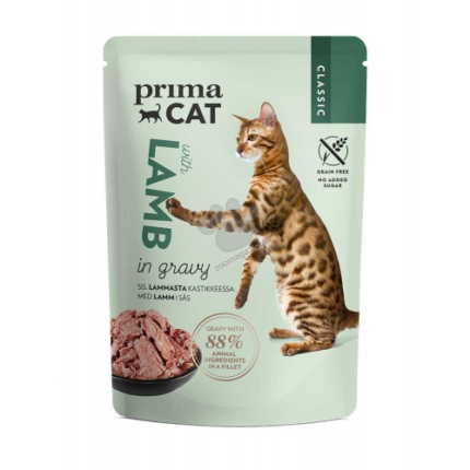 Prima Cat Lamb in sauce Пауч за котки Прима кет с агнешко 85 гр.